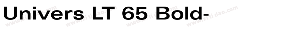 Univers LT 65 Bold字体转换